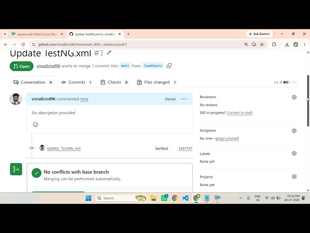 GitHub (Reset, Conflict and its Resolution and Revert) By Rahul Sir 28/07/2026