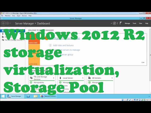 Windows 2012 R2 storage virtualization, Storage Pool and Mirrored Volume