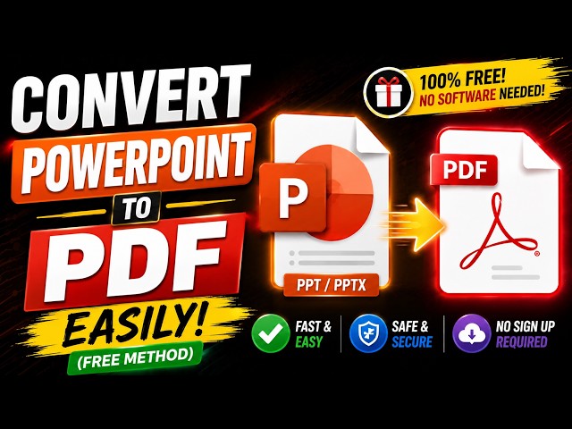 Convert PowerPoint to PDF Easily (Free Method)