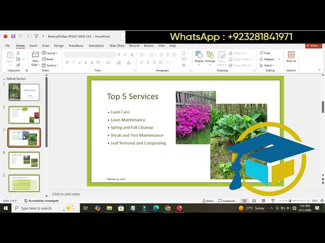 PowerPoint 2021 MOS Chapter 3 Project | Assignment help SIMnet|PowerPoint 2021 MOS Chapter 3 Project
