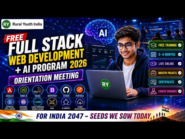 Full Stack Web Development & AI Program 2026 | Orientation Meeting | Rural Youth of India