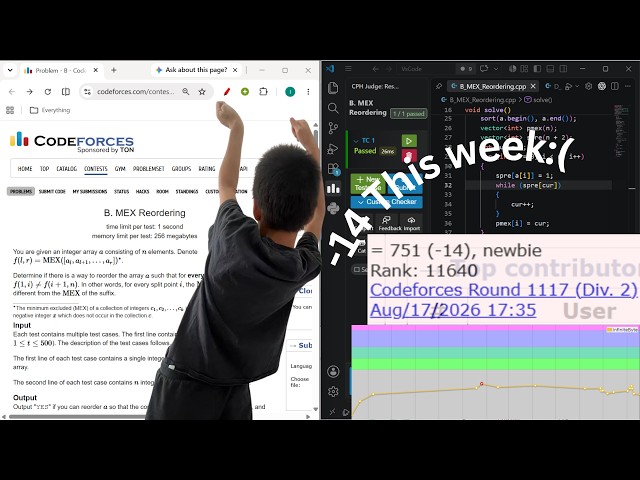 Codeforces | Road to 1000(Current Rating751, -14 this week:)) | Rainy 75 | C++ | No Talking
