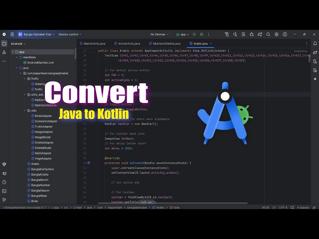 Convert Java Code to Kotlin Instantly | Android Studio Tutorial