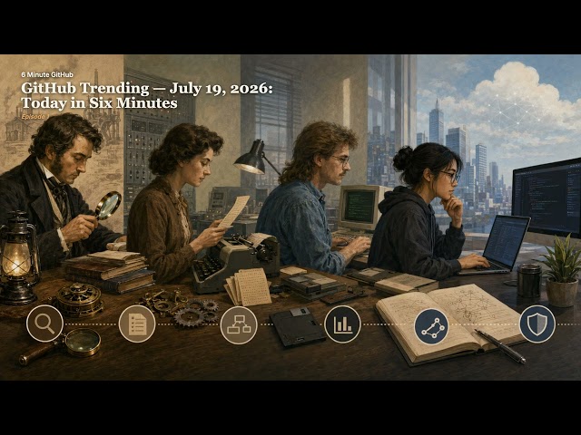 GitHub Trending — July 19, 2026 | AI Agent Tools in 6 Minutes