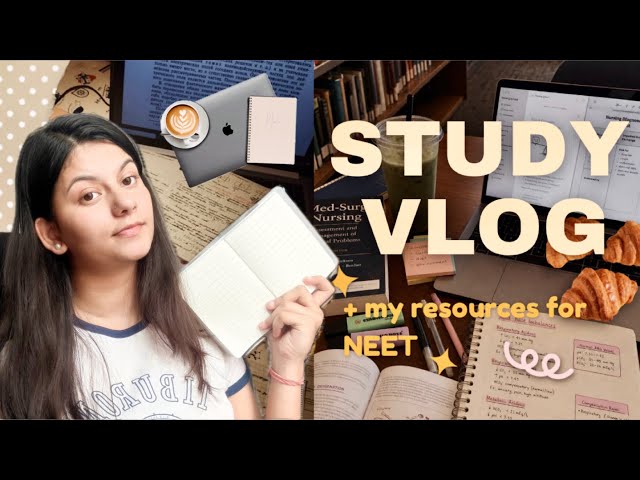 A Realistic Study Vlog 📚 | Resources for NEET | Getting back on track #neet 