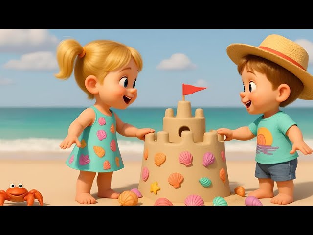 🌞 Vara La Mare - Soare, Scoici, Valuri și Căsuțe din Nisip | Cantec pentru Copii