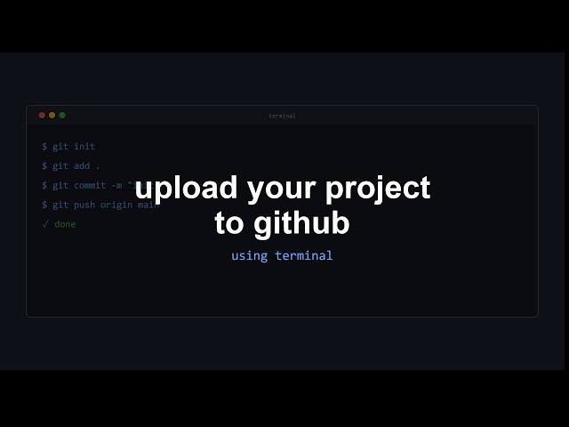 How to Upload Your Project to GitHub Using Terminal (Beginner Tutorial)