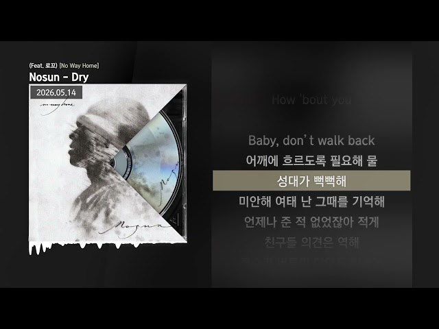 Nosun - Dry (Feat. 로꼬) [No Way Home]ㅣLyrics/가사