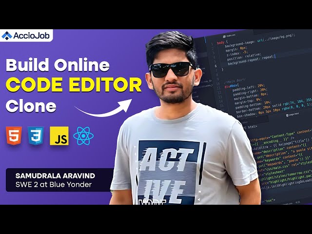 Build Your Own Code Editor using React, CodeMirror and Judge0 | Unique React API Project I AccioJob
