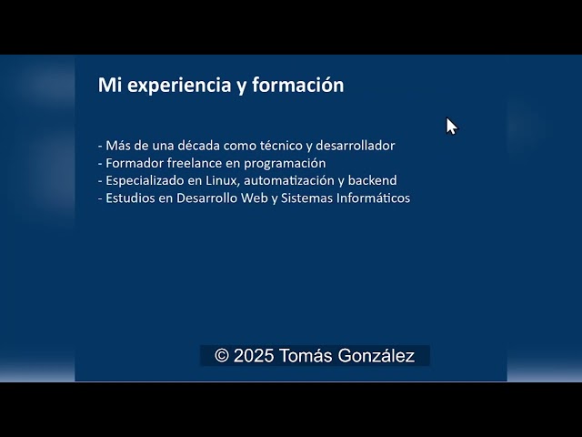What is this channel about? Programming, Linux and Technology from Scratch | Tomás González