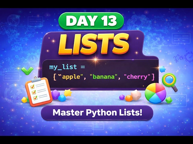 Day 13: Python Lists Explained 🔥 Stop Using Multiple Variables!