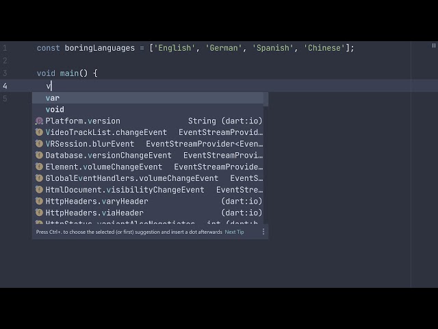 Dart Burst - Creating a List With Initial Items
