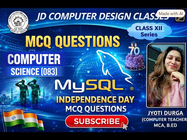 MCQ QUESTIONS OF SQL | CLASS12 | COMPUTERSCIENCE | CBSEBOARD | PRACTICE OF ONE MARK MCQ QESTIONS SQL