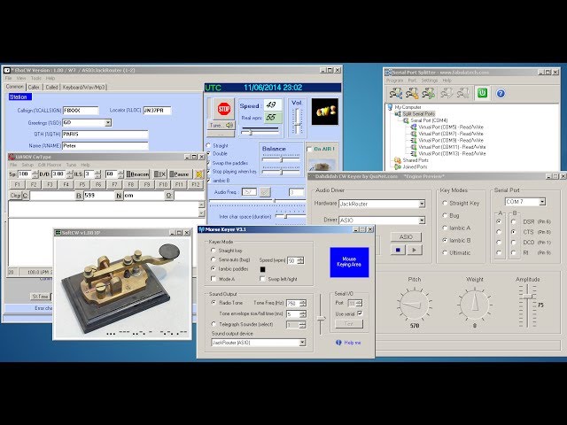 SOFTWARE CW KEYERs - review of 5 morse code programs