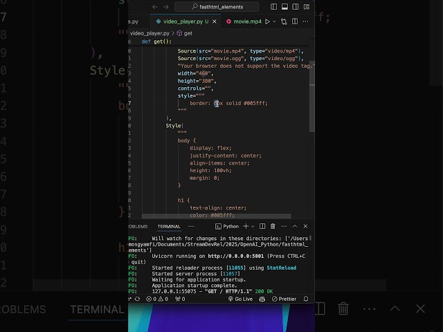 How To Add Inline CSS Style in #fasthtml #python #pythonprogramming #pythontutorial #css