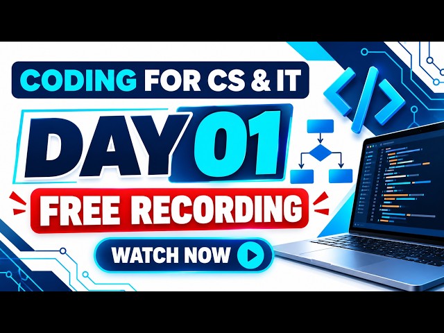 Coding for CS & IT  - Day 1