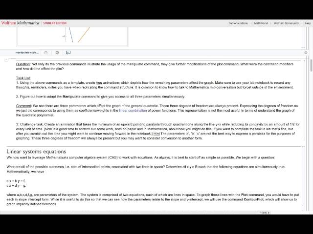 MATH224 Mathematica Introduction