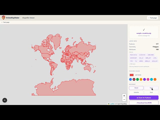 Online Shapefile Viewer — View .SHP Files on Map Free- Free Online Map Tools