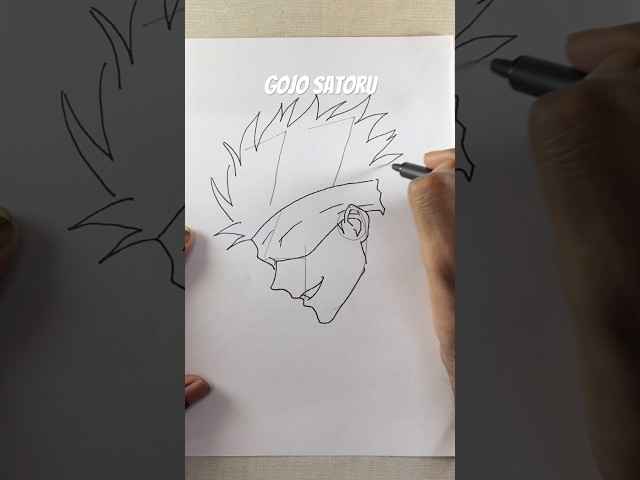 Satoru Gojo Tricky drawing 🔥😱 #shorts #gojo #jujutsukaisen