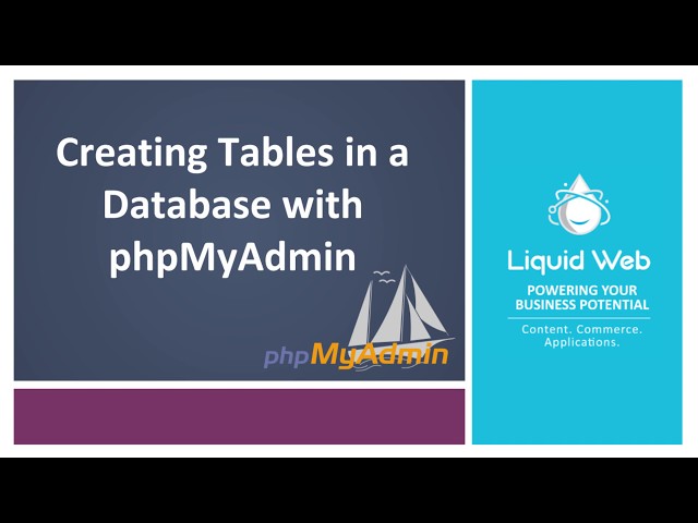 How to Create a Table in a Database With PhpMyAdmin