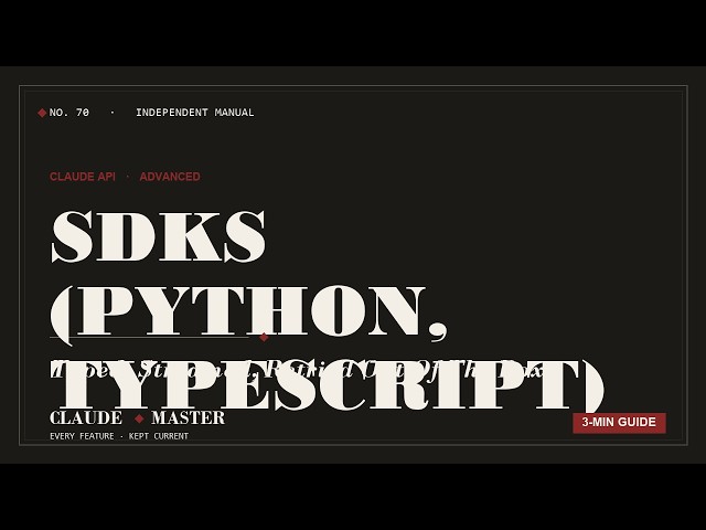 Claude Python & TypeScript SDKs: Build Past Raw HTTP | Claude Master