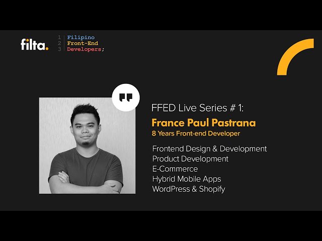 Filipino Front-End Developer Facebook Live Series #1