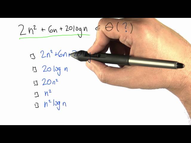 Big-Theta Practice - Intro to Algorithms