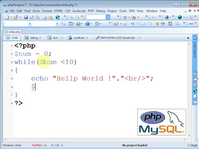 PHP - while loop