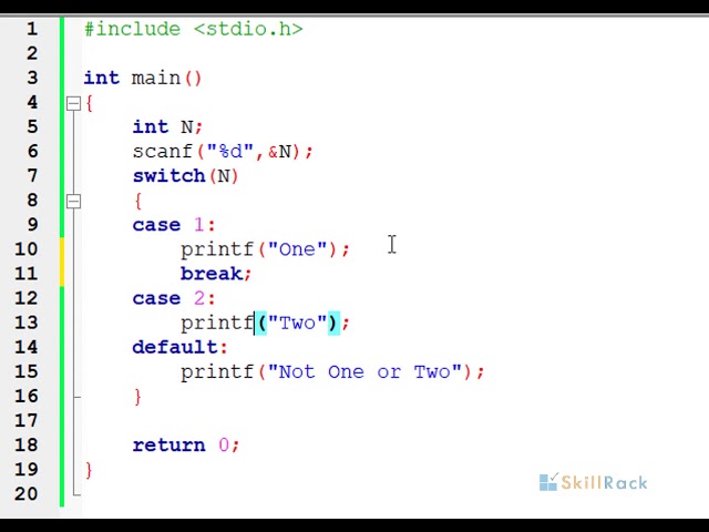 C - Switch Statement Introduction 001