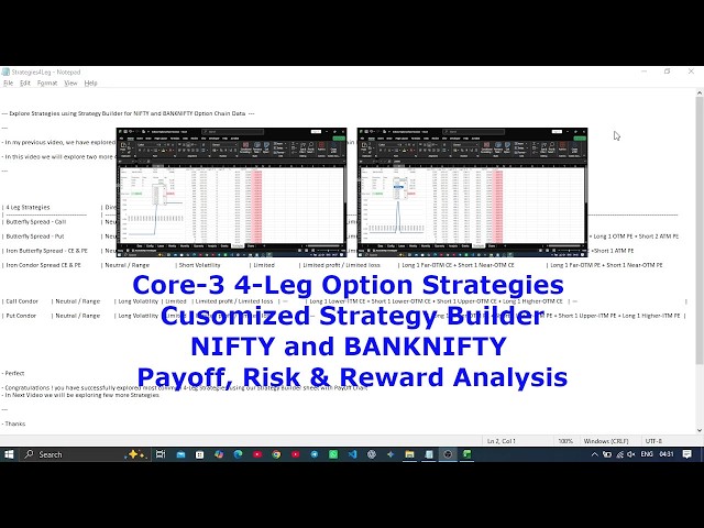 💵 Core-3 4-Leg Option Strategies 🔬 NIFTY & BANKNIFTY 💹 Customized Strategy Builder 📉 Risk & Reward 💰