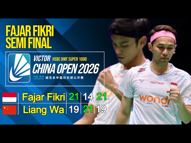 Fajar/Fikri vs. Liang/Wang (CHN) China Open 2026 Semi-Final | Live Badminton Reaction + Score