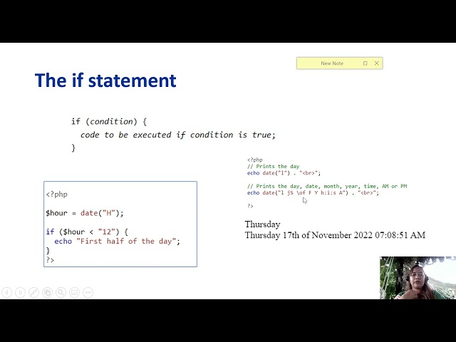 PHP Lesson 2 data types, conditional statements & loops