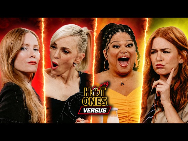 Leslie Mann vs. Anna Faris vs. Michelle Buteau vs. Isla Fisher | Hot Ones Versus