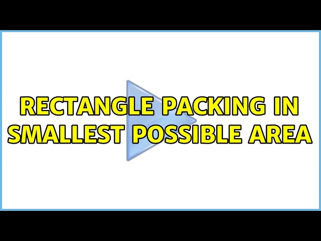 Rectangle packing in smallest possible area