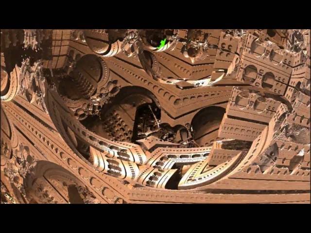Flight through the architecture of Mandelbox