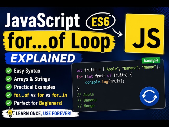JavaScript for...of Loop Explained | ES6