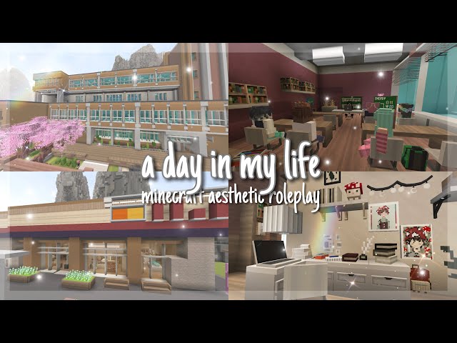 A day in my life🌷🌸with my friend✨Minecraft aesthetic roleplay