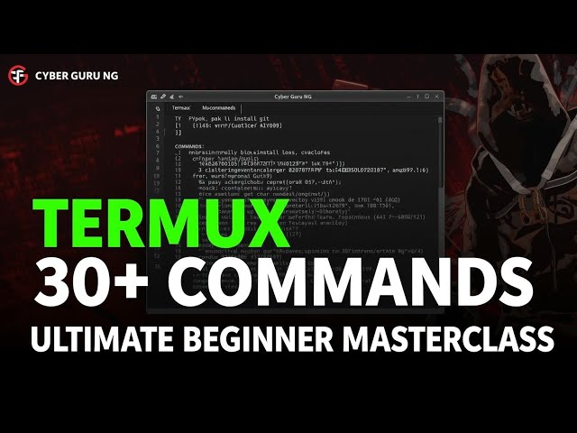 Termux Full 30 Basic Commands Masterclass: The ULTIMATE Beginner Guide (2025)
