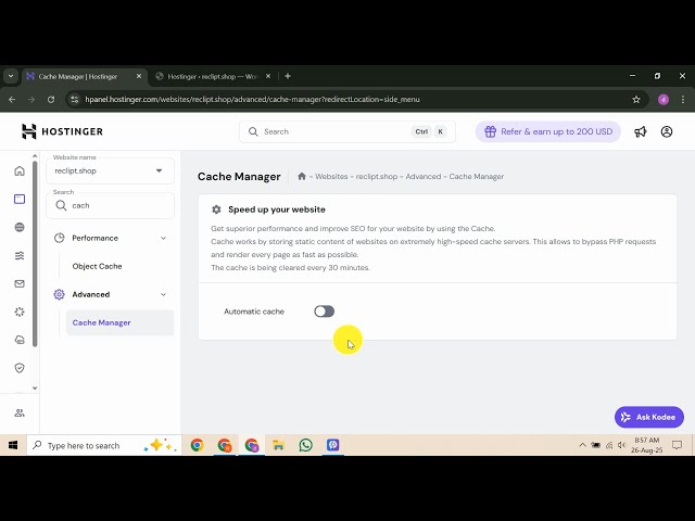 How To Clear WordPress Cache in Hostinger