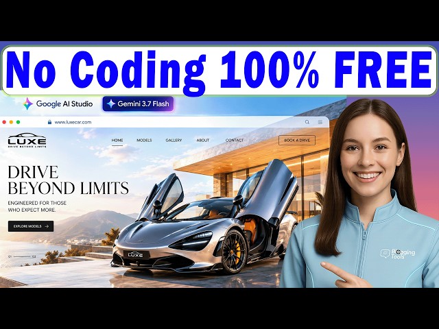 Build $10,000 Animated Website in Google AI Studio for FREE (with Gemini 3.7 Flash)