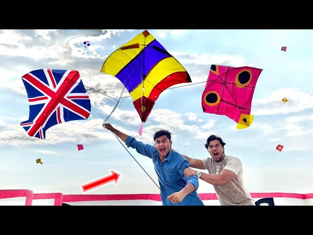 8 Feet Big Pari Kite Flying With Catch 3 Kite Ali Proplayer | Eid 2nd Day