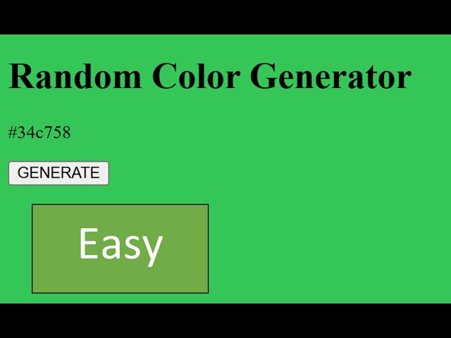 Easy random color generator 🎨 #JavaScript