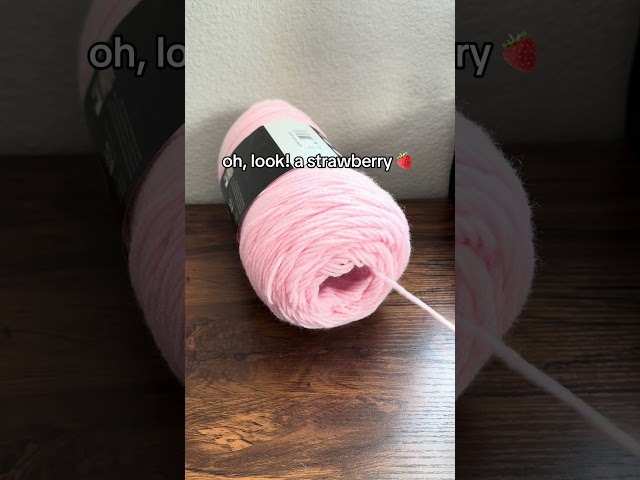 Look, a strawberry! 🍓 #crochet #crocheting #knitting #crafts #handmade