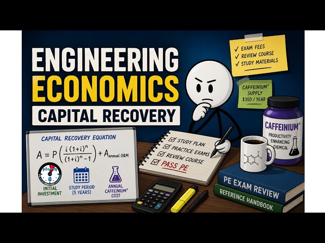 PE Exam Practice Problem #126 Water Resources/Environmental | Engineering Economics-Capital Recovery