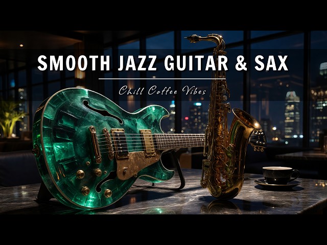 Smooth Jazz Guitar & Saxophone Music - Cool Cafe Vibes • Relaxing Music for Cafe, Study & Work