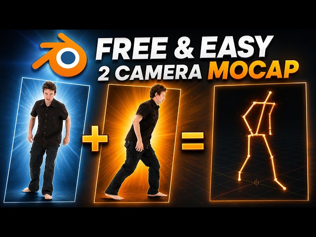 Two Cameras. Zero Setup. Free Mocap in Blender (OpenMocap Complete Guide)