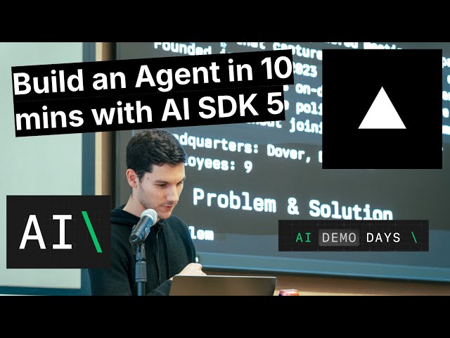 Build An Agent in 10 mins with AI SDK 5 with Nico Albanese from Vercel, AI Demo Days