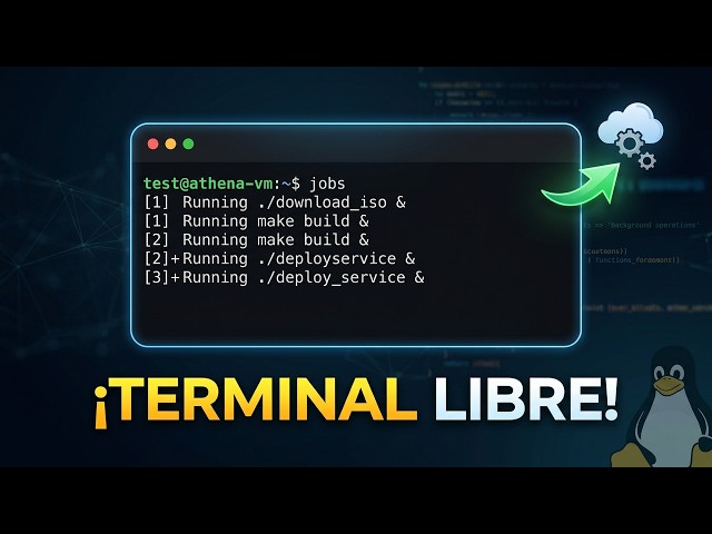 ¡Usa el comando "bg" de Linux como un Experto y no abras otra terminal! 🚀 #Linux  #sysadmin #ubuntu