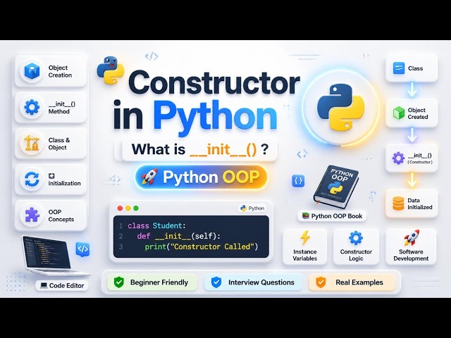 🐍🚀 What is Constructor in Python? | Python Constructors Explained with Examples | OOP Concepts