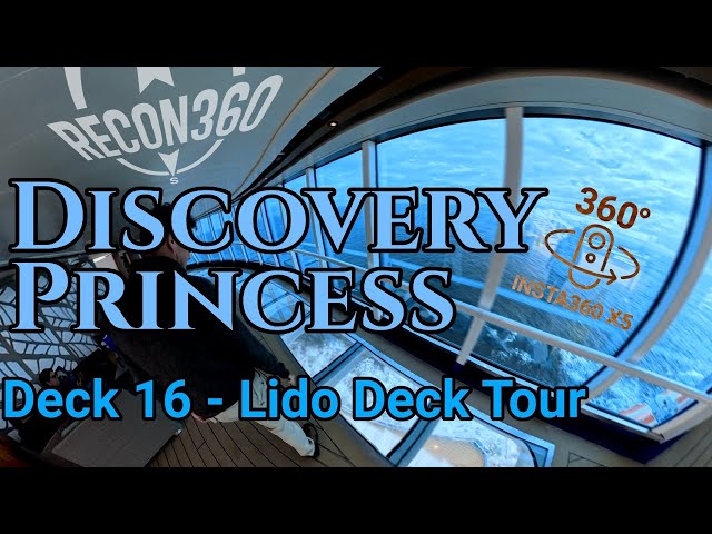 Discovery Princess Deck 16 Walking Tour | Gym & Golf Greens (360°) | Field Journal P-003